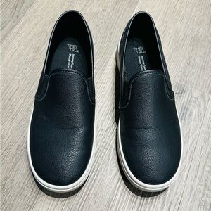Time and Tru Men's Black Slip-On Loafers